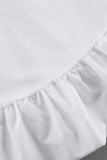 Sexy Solid Color Ruched Irregular Strapless Strapless Dresses