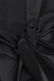 Sexy Solid Color Backless Off Shoulder Long Dresses