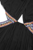 Sexy Vacation Solid Color Patchwork Belted Halter Sleeveless Dresses
