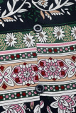 Sexy Flowers Patchwork Contrast Tops