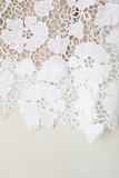 Sexy Solid Color Lace Strap Design V Neck Long Dresses