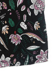 Sexy Flowers Patchwork Contrast Tops