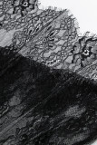 Sexy Solid Color Lace V Neck Lace Dress Dresses