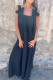 Casual Solid Color Flower Shape U Neck Sling Dresses