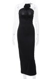 Sexy Solid Color Irregular Flowers Strapless One Step Skirt Dresses