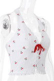 Sexy fruit Lace Backless Halter Tops