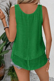 Daily Solid Color Stringy Selvedge O Neck Tops