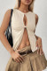 Sexy Solid Color Hollow Out Slit O Neck Tops