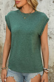 Casual Solid Color O Neck T-Shirts
