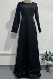 Elegant Stringy Selvedge O Neck Evening Dresses