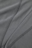 Sportswear Solid Color Zipper Mandarin Collar Skinny Rompers