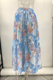 Elegant Floral Print Loose High Waist Type A Full Print Bottoms