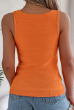 Sexy Solid Color Hollow Out Weave V Neck Tops