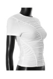 Daily Solid Color Patchwork O Neck T-Shirts