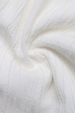 Casual Solid Color Draw String Ruched Loose High Waist Straight Solid Color Bottoms