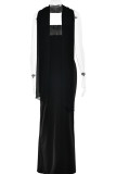 Sexy Solid Color ribbon Strapless Evening Dresses