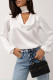 Casual Solid Color Patchwork U Neck Tops