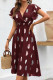 Vacation feather Patchwork V Neck A Line Dresses