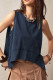 Casual Solid Color Patchwork Irregular O Neck Tops