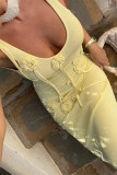 Sexy Solid Color Flower Shape Swimwears Cover Up