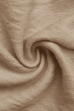 Elegant Solid Color Draw String Patchwork Loose High Waist Type A Solid Color Bottoms