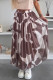 Elegant Geometric Print Contrast Loose High Waist Type A Full Print Bottoms