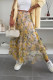 Casual Fruit Print Loose High Waist Type A Full Print Bottoms