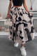 Casual Geometric Print Mesh Loose High Waist Type A Full Print Bottoms