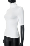 Daily Solid Color High Neck T-Shirts