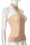 Sexy Solid Color Hot Drill Halter Tops