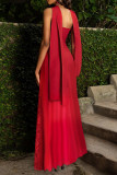 Sexy Solid Color Lace ribbon Strapless Strapless Dresses
