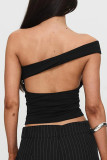 Sexy Solid Color Backless Irregular Off Shoulder Tops(Three ways to wear it)