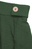 Casual Solid Color Pocket Lace Up Ruched Loose High Waist Type A Solid Color Bottoms