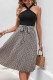Vacation Geometric Print Lace Up Halter A Line Dresses