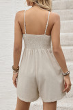 Daily Solid Color Pocket Square Neck Rompers