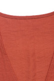 Casual Solid Color Lace Up V Neck Short Sleeve Two Pieces