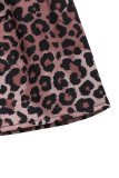 Casual Leopard Print Butterfly Flounce Contrast Halter A Line Dresses