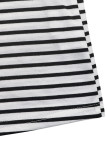Casual Stripe Patchwork Contrast V Neck T-Shirts