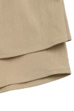 Vacation Solid Color Flounce Loose Type A Solid Color Bottoms