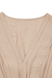 Casual Solid Color Pleated V Neck Sleeveless Dresses