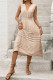 Casual Solid Color Pleated V Neck Sleeveless Dresses