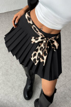 Elegant Solid Color Buttons With Belt Zipper Pleated High Waist Type A Solid Color Bottoms