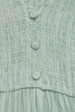 Elegant Solid Color Ruched Flounce V Neck A Line Dresses