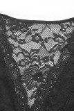 Sexy Solid Color Lace V Neck Skinny Bodysuits