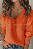 Fashion Casual Solid V Neck Tops