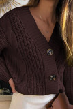 Fashion Casual Solid Split Joint V Neck Tops