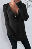 Fashion Casual Adult Solid Patchwork Pullovers V Neck Tops