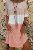 Fashion Street Solid Split Joint O Neck Princess Dresses