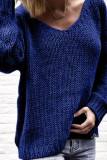 Fashion Casual Solid V Neck Tops