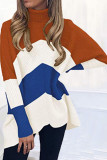 Fashion Casual Solid Split Joint Turtleneck Tops